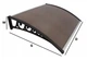 Козырек для двери из поликарбоната Metal-gum NowK100x150 150 х 100 см навес для балкона Бесцветный - изображение 10