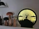 Настільний круглий Led-нічник 24×24×4 см з Оленем на фоні гір Декоративний пластиковий 3D-світильник для дому - зображення 6