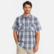 Мужская рубашка Gold Golf Man в клетку из хлопка с коротким рукавом и 3 карманами,XL, Белый с серым - изображение 1