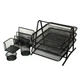 Набор настольный металлическая сетка Eco-Eagle 5 предметов черный TY559-01 - изображение 1