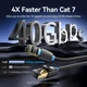 Патч-корд 8м, S/FTP cat 8 RJ-45 black Vention (IKABK) - зображення 3