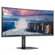 TFT 34" AOC , WQHD, VA, 100Гц, 1 мс, вигнутий, HDMI, DP, USB-C, USB-hub, колонки, чорний (CU34V5C/BK) - зображення 2