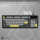 Клавіатура Ajazz AF98 USB UA Black/Grey/Yellow (AF98-BGY) - зображення 8
