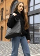 Женская сумка-шоппер Sambag Wave черная из экокожи большая городская сумка для работы и учебы 69045 - изображение 2