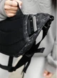 Большая женская поясная сумка бананка тканевая городская Sambag DynamicDart черная с принтом 60517 - изображение 8