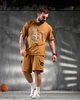 Мужской летний костюм Stone Island шорты+футболка 2XL бежевый (96235) - изображение 3