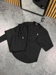 Мужской льняной костюм Polo Ralph Loren шорты+рубашка 3XL черный (RL0001) - изображение 1