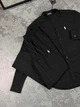 Мужской льняной костюм Polo Ralph Loren шорты+рубашка 3XL черный (RL0001) - изображение 7