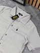Мужской льняной костюм Polo Ralph Loren шорты+рубашка 2XL серый (RL0009) - изображение 2