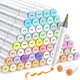 Маркеры Caliart Спиртовые Кисть Долото для скетчинга 61 пастельных цветов Pastel Alcohol Markers Brush Chisel Tip - изображение 1