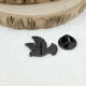 Значок из стали BROCHE брошь бижутерия Птицы Голубь чёрный BRGV115203 - изображение 2