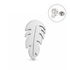 Значок из стали BROCHE брошь бижутерия Перо серебристый BRGV115239 - изображение 1
