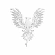 Брошь из стали BROCHE бижутерия Птицы Феникс серебристая BRSF115453 - изображение 1