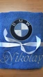 BMW Полотенце махровое 70х140 вышивка логотипа. Вышивка эмблемы Вашего автомобиля.Подарок для автомобилиста. - изображение 1