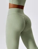 Спортивні жіночі легінси-кльош Flare з бразильським пуш-ап ефектом Bell Bottoms Leggings Premium для фітнесу та йоги L Оливкові (Flare94OliveL) - зображення 5
