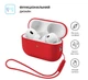 Чохол ArmorStandart Silicone Case with straps для Apple AirPods Pro 3 Red (ARM91285) - зображення 2