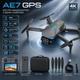 Квадрокоптер AE7 GPS - дрон с двумя камерами 4K+HD, GPS, FPV, 5G Wi-Fi, бесколлекторными моторами, системой избегания препятствий, пультом с экраном 4.5", Follow Me, автоматическим возвратом домой, до 200 м, до 20 минут полета, серый - изображение 1