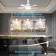 Потолочная люстра-вентилятор в патрон E27 Socket Fan Light AXW-SFL001 с пультом, светодиодная LED лампа-вентилятор - Б/У - изображение 5
