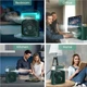 Портативный мини-кондиционер 4-в-1 с USB Type-C: настольный вентилятор, увлажнитель и RGB-подсветка, зеленый - Б/У - изображение 5