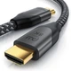 Кабель HDMI 2.1 PrimeWire 8K 60Hz / 4K 120Hz (5 метрів) - Нейлонове обплетення - Б/В - зображення 1