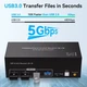 KVM Перемикач HDMI USB 3.0 на 2 ПК та 3 монітори (8K@60Hz, 4K@120Hz), комутатор KVM Switch 2 In 3 Out з провідним - Б/В - зображення 3