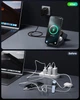 Беспроводная зарядная станция MagSafe 3 в 1 Wireless Charging Station HX-W2? 15W для iPhone, Apple Watch, AirPods + - Б/У - изображение 4