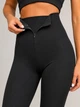 Лосины женские Fashion T-2 в рубчик с корсетом на молнии и эффект push-up 2XL черные - изображение 2