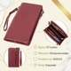 Женский большой кошелек-клатч из натуральной кожи ST Leather бордового цвета с двумя молниями (bg225fash28) - изображение 3