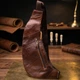 Сумка слинг через плечо мужская из натуральная кожи Vintage leather-22959 Темно-коричневая - изображение 14