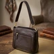 Сумка кросс боди через плечо женская из натуральная кожи Vintage leather-22979 Темно-коричневая - изображение 15