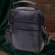 Сумка планшет через плечо мужская из натуральная кожи Vintage leather-21396 Черная - изображение 14