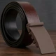 Ремень мужской из натуральной кожи Vintage 20217 115 см Коричневый - изображение 8