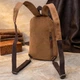 Сумка-рюкзак мужская тканевая 4.5 л Vintage leather-22177 Коричневая - изображение 13