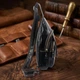 Сумка слинг через плечо мужская из натуральная кожи Vintage leather-14760 Черная - изображение 17