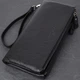 Практичный кожаный кошелек на три отделения ST Leather bg231fash11 Черный - изображение 1