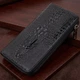 Клатч мужской вертикальный из натуральной кожи под рептилию Vintage Черный для делового стиля (bg204fash38) - изображение 1
