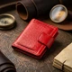 Жіночий гаманець із натуральної шкіри ST Leather Червоний з кнопкою для прав (bg189fash23) - зображення 4
