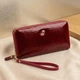 Жіночий вертикальний клатч із натуральної шкіри ST Leather бордового кольору з двома відділеннями (bg189fash07) - зображення 1
