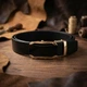 Ремень мужской из натуральной кожи Vintage leather-20258 115 см Черный - изображение 10