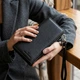 Вертикальный кошелек-клатч унисекс из натуральной кожи ST Leather для прав и паспорта черного цвета (bg225fash32) - изображение 2