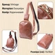Женская компактная сумка через плечо вертикального формата из экокожи Vintage Коричневая в городском стиле (bg227fash83) - изображение 3