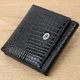 Женский компактный кошелек ST Leather из натуральной лакированной кожи черного цвета с монетницей и магнитной застежкой (bg226fash88) - изображение 1