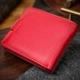 Яркое женское портмоне с блоком для карт из натуральной кожи ST Leather 19471 Красный - изображение 4