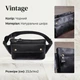Сумка на пояс бананка из натуральная кожи Vintage leather-14809 Черная - изображение 12