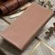 Интересный кошелек из натуральной зернистой кожи CANPELLINI 21634 Бежевый - изображение 4