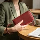 Багатофункціональний вертикальний гаманець-клатч для жінок ST Leather з натуральної шкіри червоного кольору (bg188fash68) - зображення 2