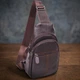 Удобная вертикальная мужская сумка через плечо из натуральной кожи Vintage коричневая (bg213fash08) - изображение 1