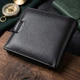 Мужской маленький бумажник из натуральной кожи с монетницей ST Leather Черный (bg224fash63) - изображение 3