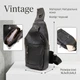 Сумка кросс боди Vintage из натуральной кожи черного цвета для путешествий и документов (bg204fash03) - изображение 3