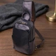 Чоловіча сумка через плече з натуральної гладкої шкіри Vintage Чорна середня (bg212fash86) - зображення 1